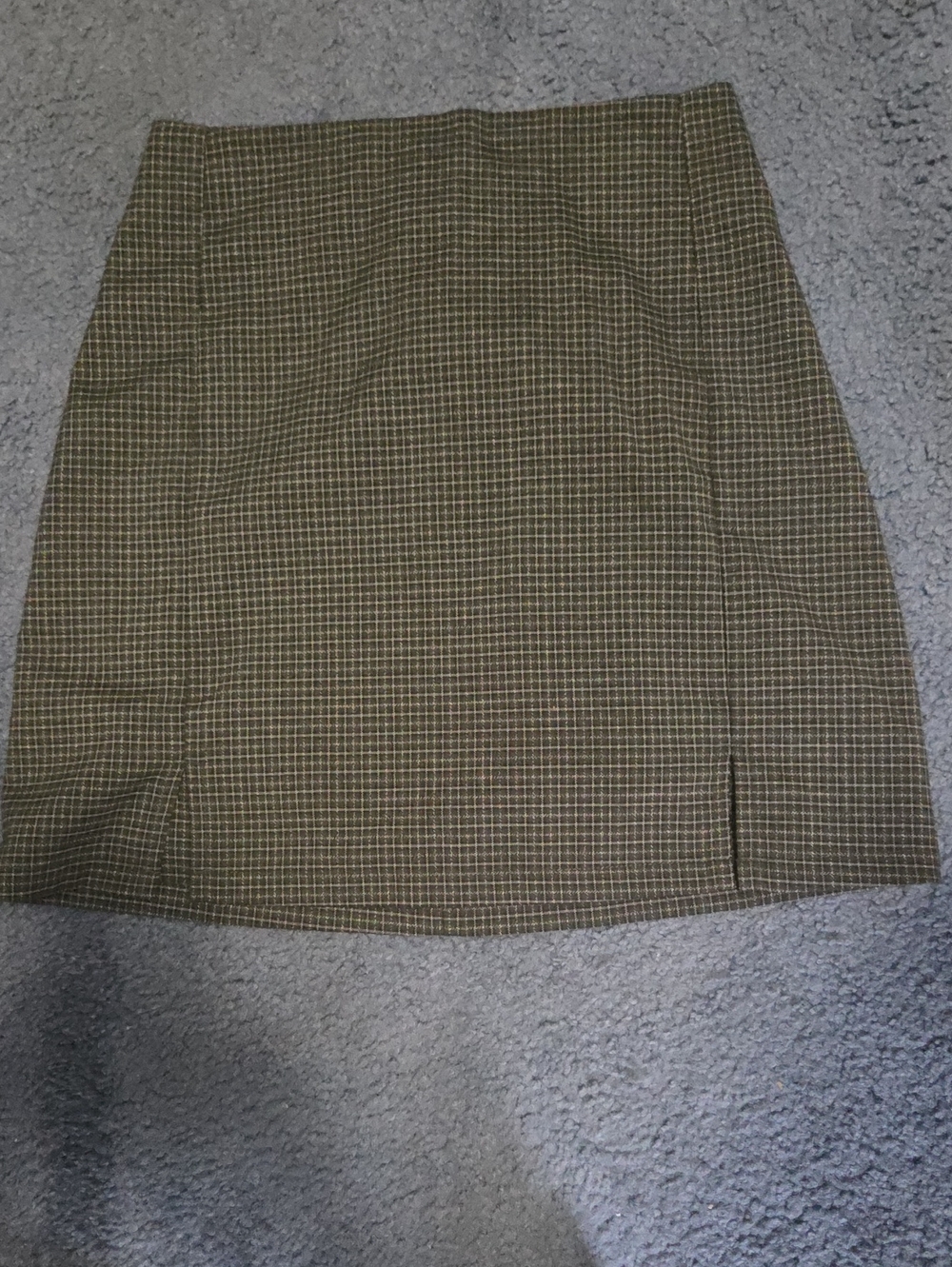Brandy Melville Olive Green Plaid Mini Skirt (Brandy Melville)
